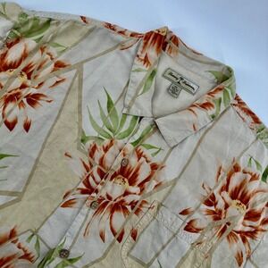 Tommy Bahama XXL Silk Floral Button Up Short Sleeve Shirt‎ Mens